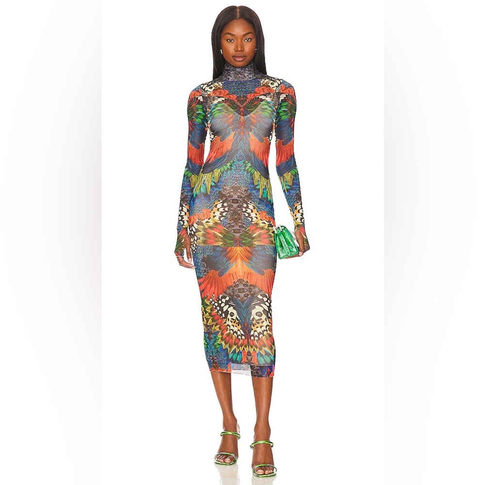 AFRM Shailene Dress in Fall Feather Size Large